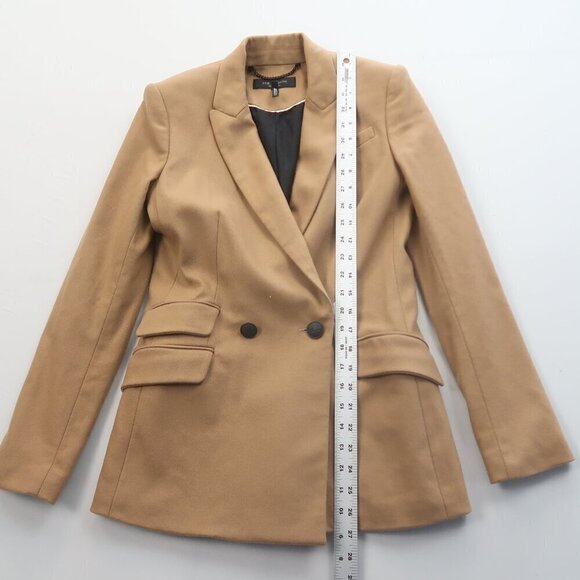 Rag & Bone Duke Double Breasted Wool Blend Blazer Size 0 Camel - Picture 4 of 11